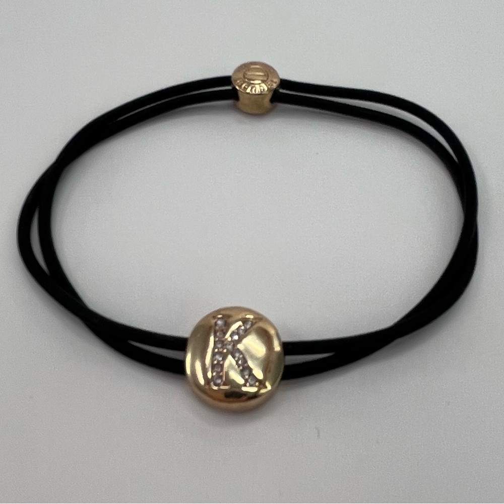 Henri Bendel Black and Gold Women's “K” Bracelet